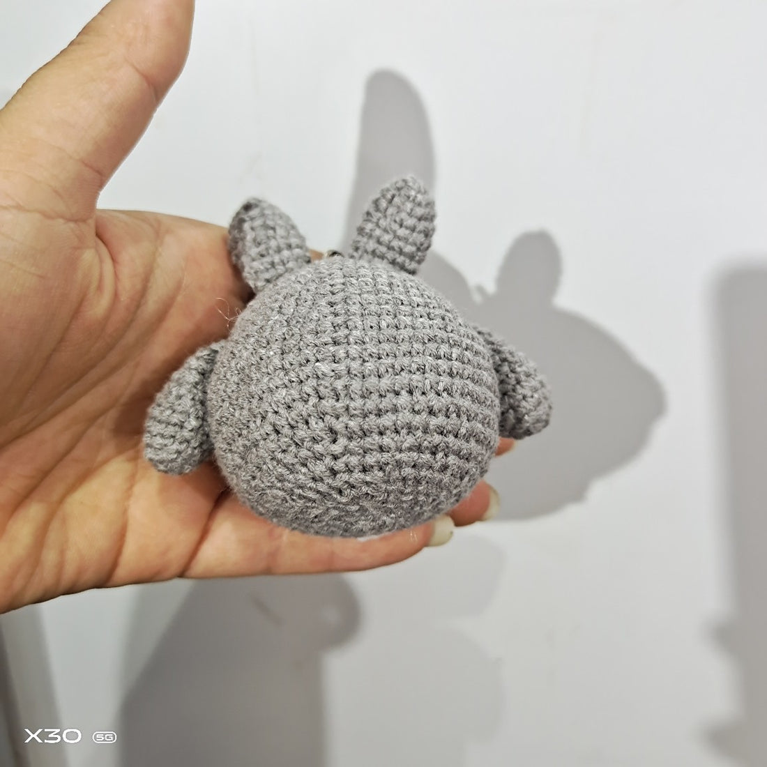 Finished Handmade Crochet Wool Doll Totoro Handbag Pendant Keychain Pendant Creative Gift