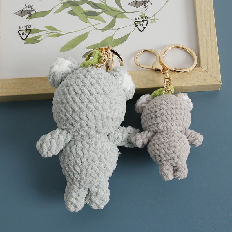 Creative Handmade Weaving Koala Doll Crocheted Small Animal Pendant Cute Handmade Bag Charm Finished Product