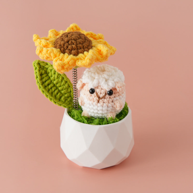 CreativesSC Handmade Animal Series Small Potted Plant