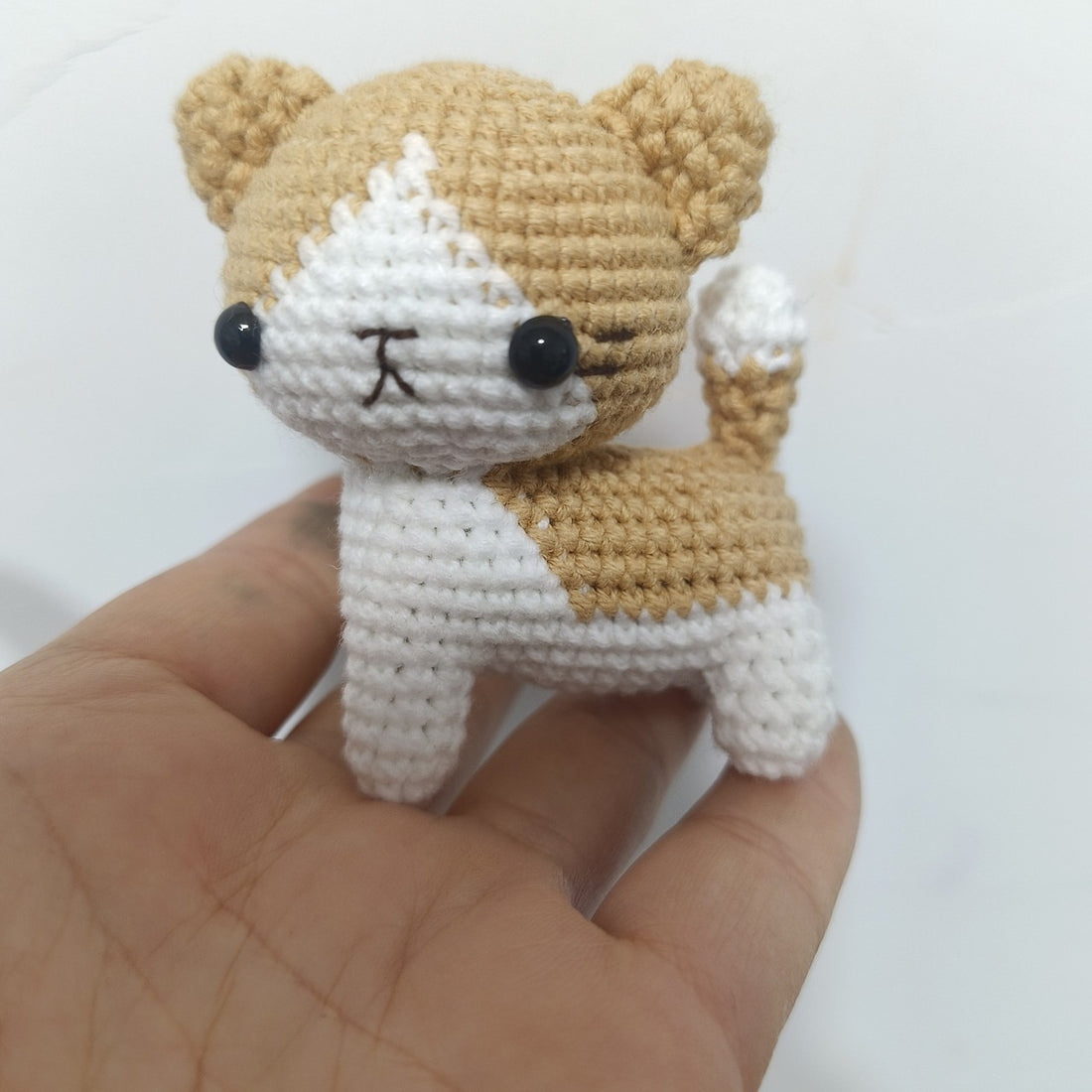 Handmade Crochet Cat Finished Keychain Hand-Woven High Quality