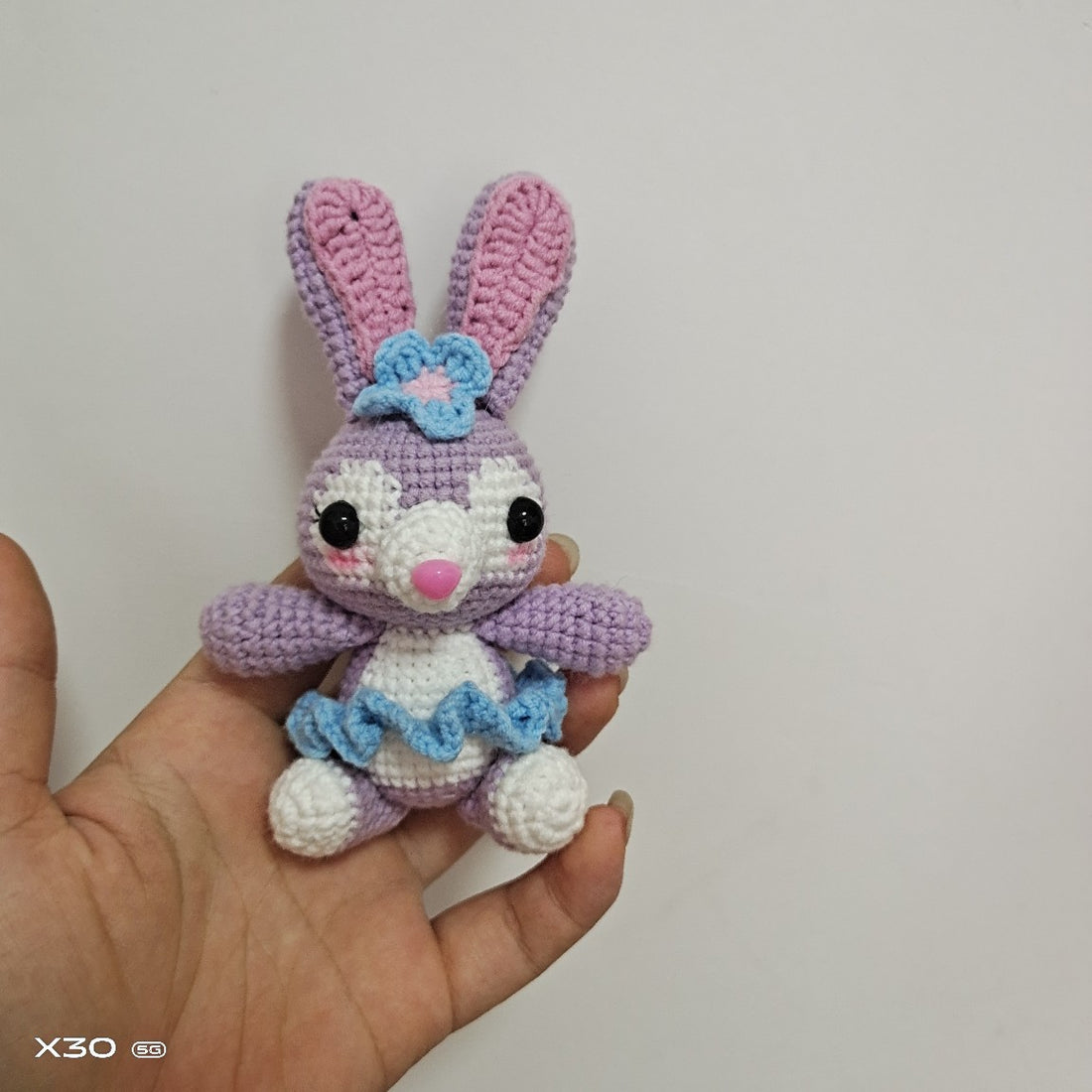 Finished Handmade Crochet Wool Doll  Stitch Fox Handbag Pendant Keychain Pendant Creative Gift